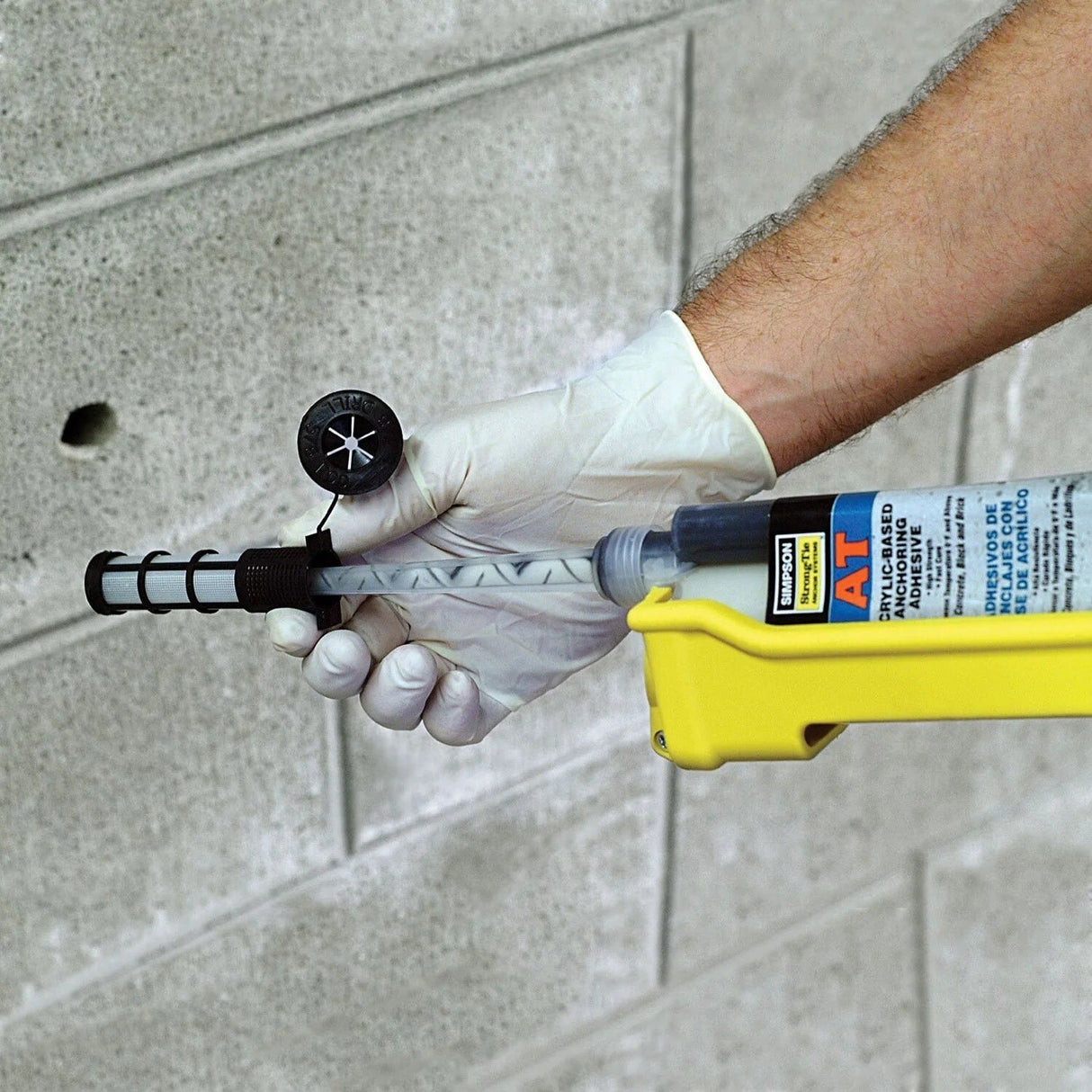 Simpson Strong-Tie AWS3710P (10 in.) Opti-Mesh Acrylic Adhesive Plastic Screen Tube for 3/8" Rod - 4