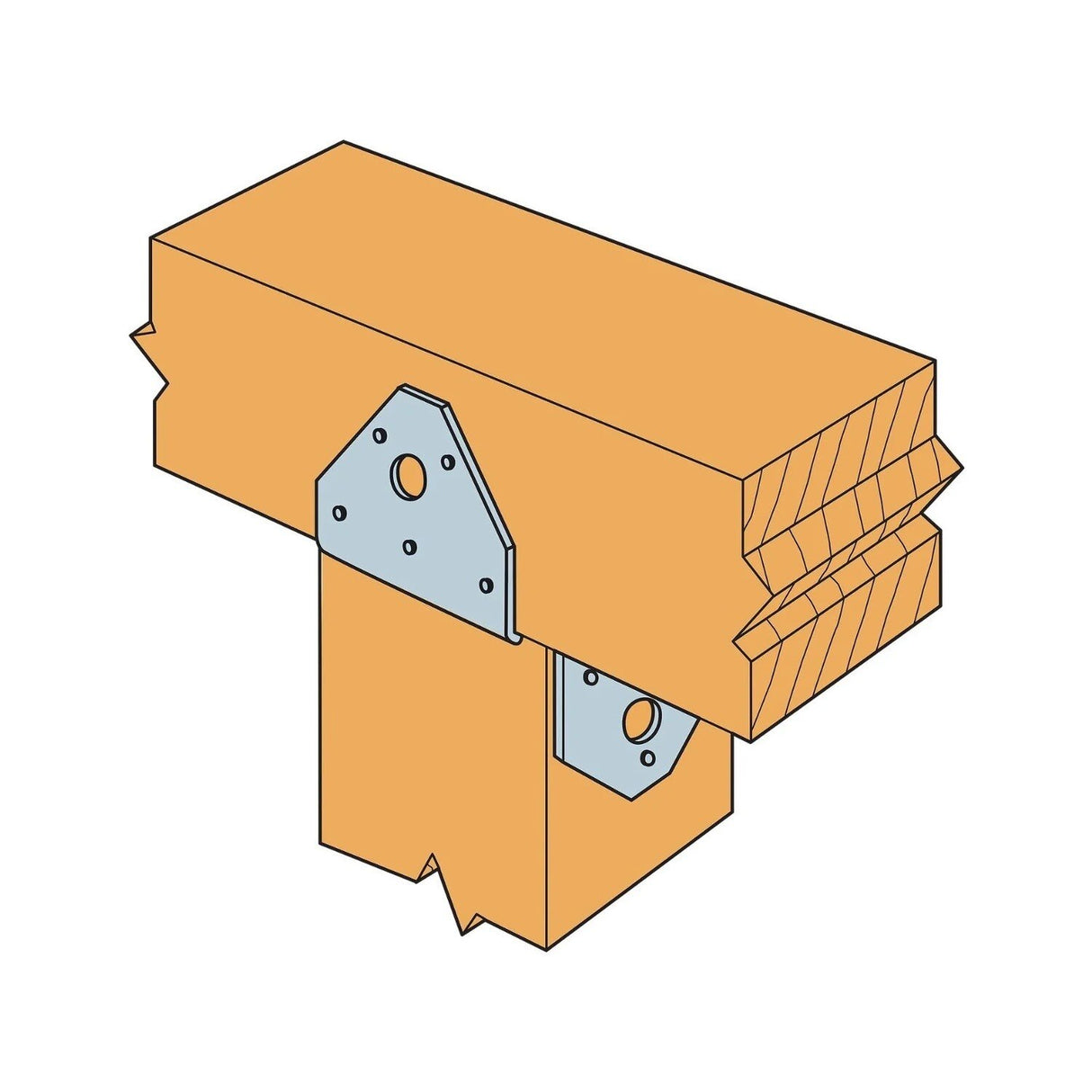 Simpson Strong-Tie BC46 (4x6) 18 Gauge Galvanized Post Cap - 3