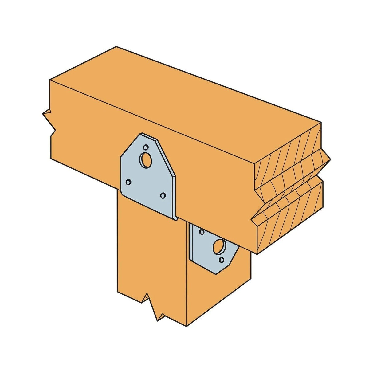 Simpson Strong-Tie BC4Z-R (4x) Post Cap - Zmax Finish - 5