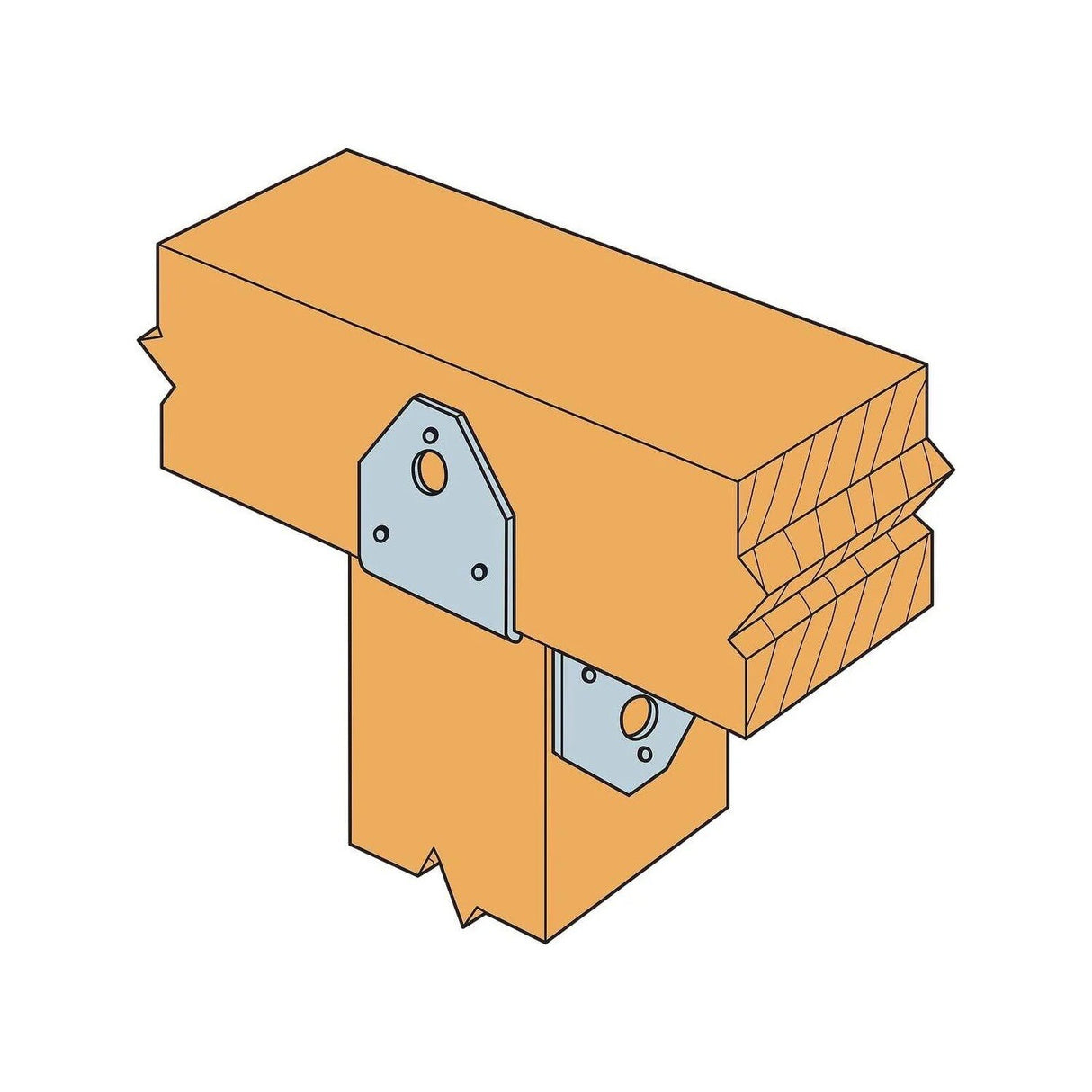 Simpson BC4 Strong-Tie Galvanized Post Cap for 4x - 3