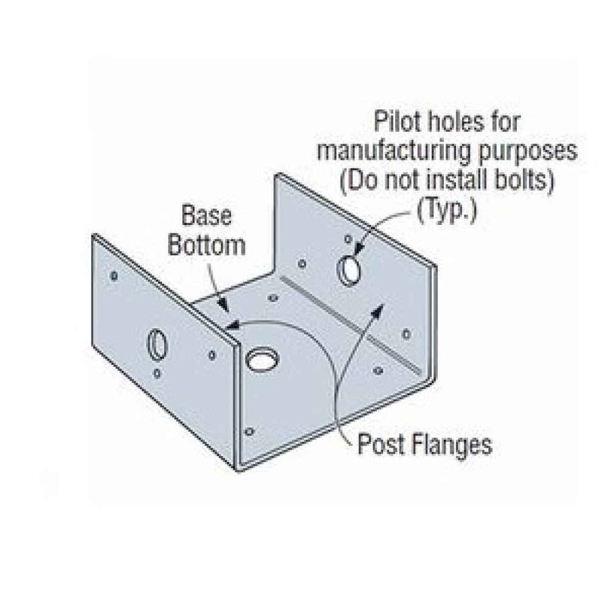Simpson Strong-Tie BC60 (6x) 18 Gauge Galvanized Post Base - 4