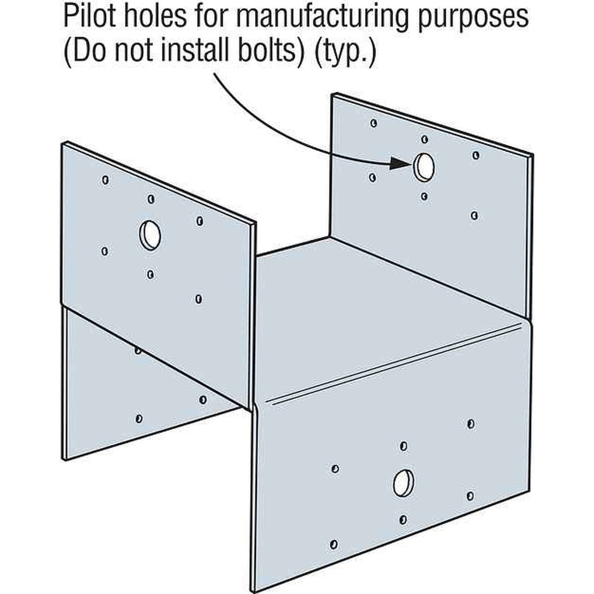 Simpson Strong-Tie BC6R (6x) 18 Gauge Galvanized Post Cap for 6x Rough - 2