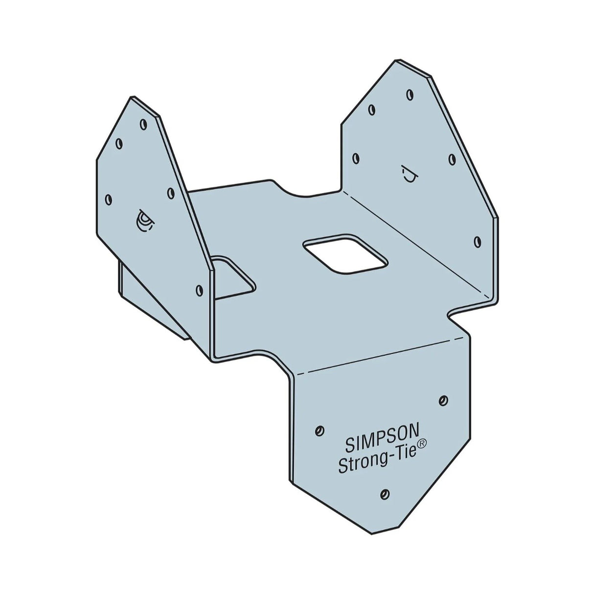 Simpson Strong-Tie BCS2-3/6Z Post Cap for Triple 2x Beam, 6x Post - 3
