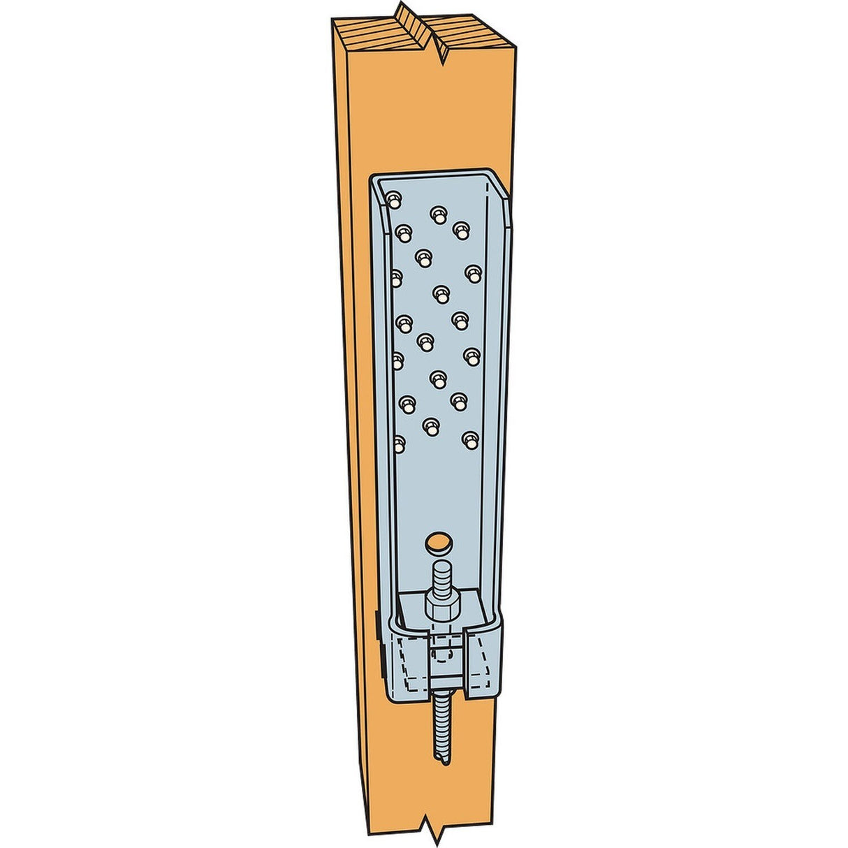 Simpson BP 1/2-3HDG Strong-Tie Hot-Dip Galvanized Bearing Plate with 1/2" Bolt Dia. - 8