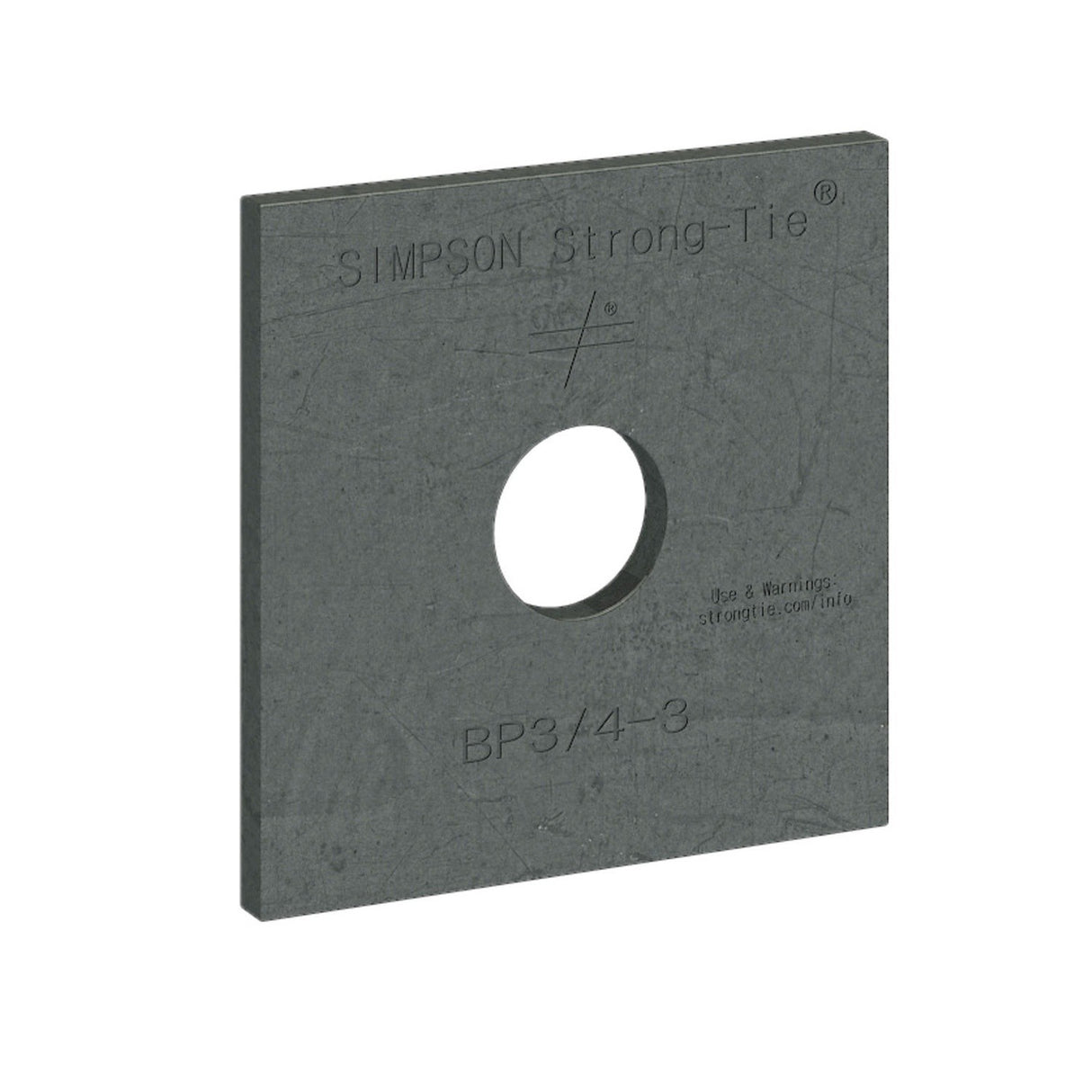 Simpson BP 1/2 Strong-Tie Bearing Plate with 1/2" Bolt Diameter - 2
