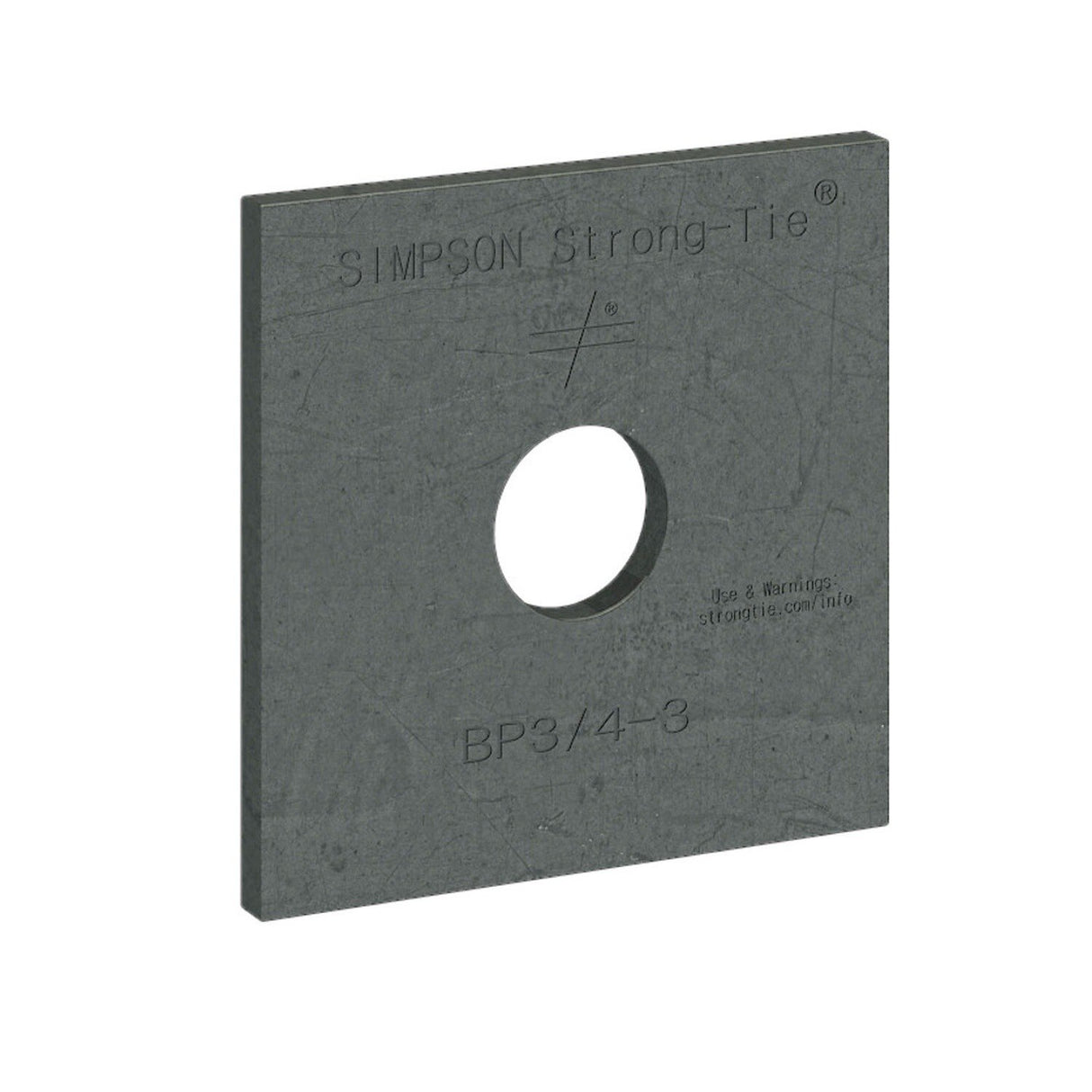 Simpson BP 3/8-2 Strong-Tie Bearing Plate with 3/8" Bolt Diameter