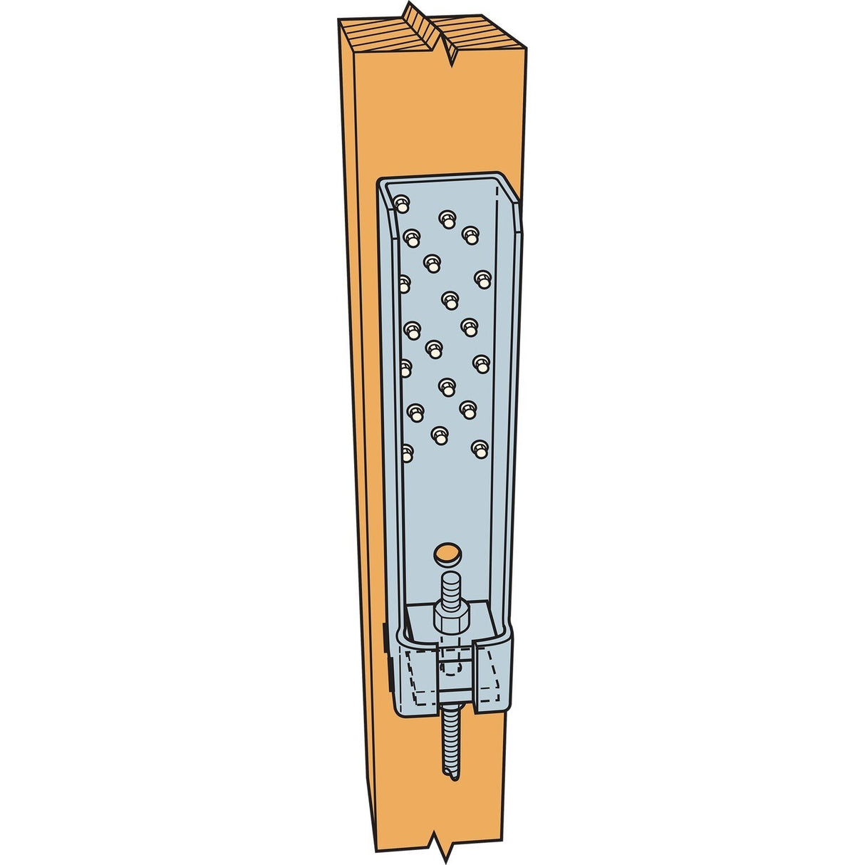 Simpson BP 3/8-2 Strong-Tie Bearing Plate with 3/8" Bolt Diameter - 8