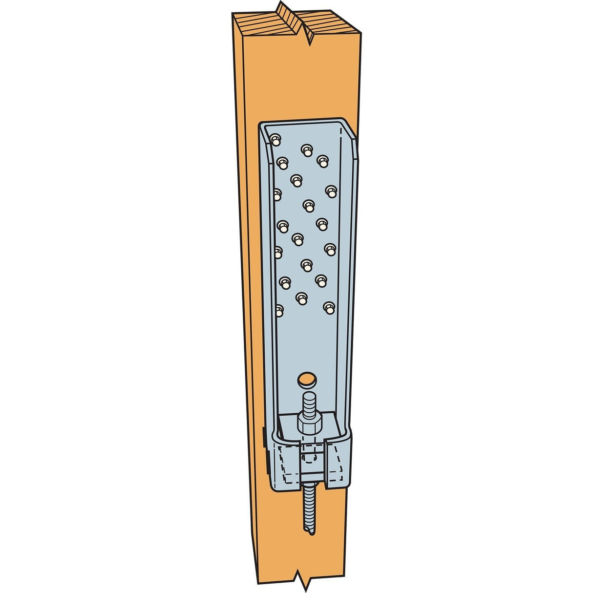 Simpson BP 7/8-2 Strong-Tie 7/8" Hole Flat Bearing Plate for Structural Connections - 8