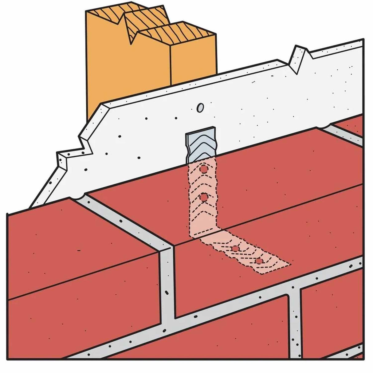 Simpson Strong-Tie BT-R100 (22-Gauge) Galvanized Brick Tie for Masonry Veneer Connection (100 Pack) - 4