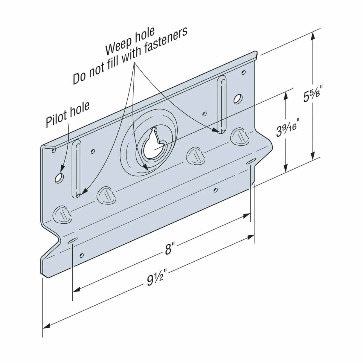Simpson Strong-Tie BVLZ-KT4 Brick Veneer Ledger Connector ZMAX Galvanized (4 Pack) - 2