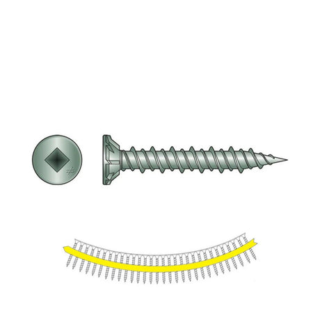 Simpson Strong-Tie CB3BLGHL114S Quik Drive (#9 x 1-1/4") Fiber-Cement Board Screw Collated (1500 Pack)