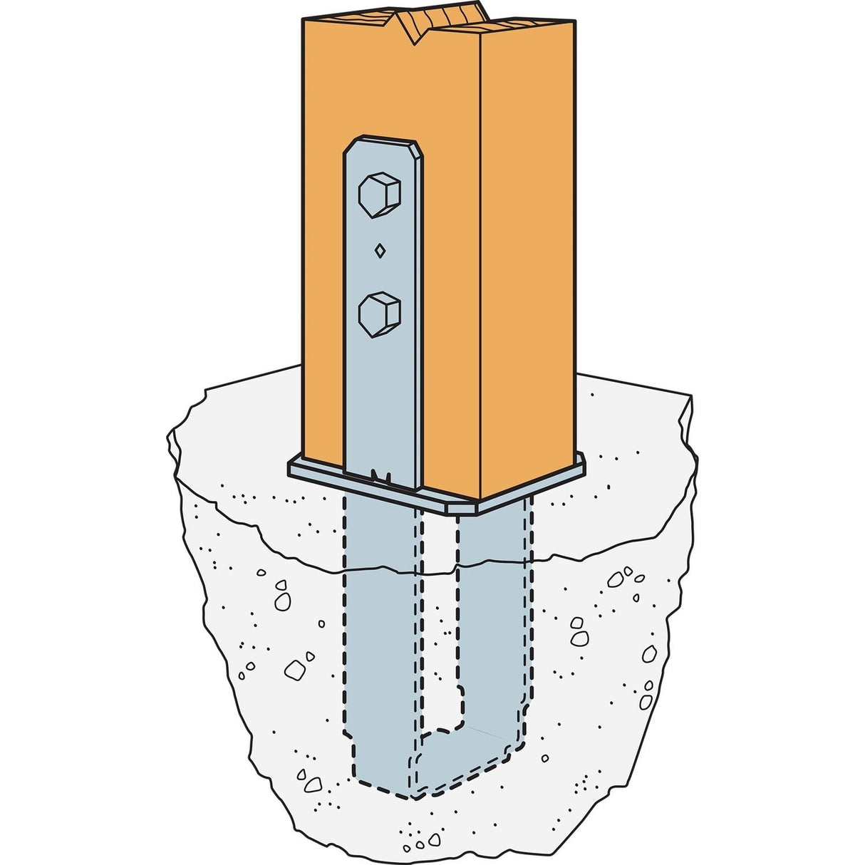 Simpson Strong-Tie CB46W (4" x 6") Column Base for Heavy Duty Column Loads - 3