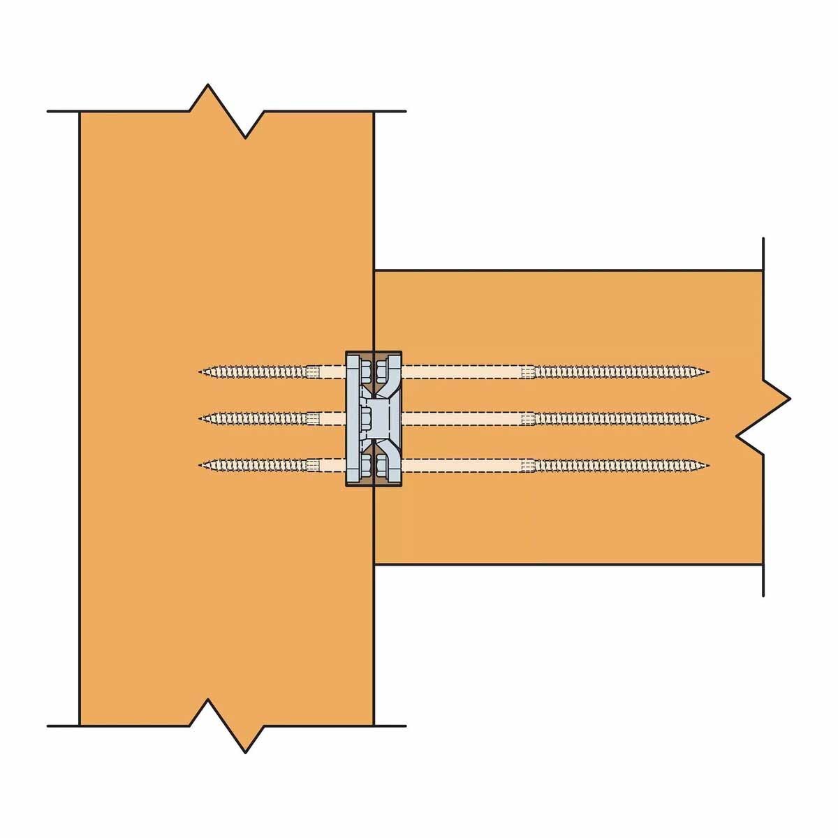 Simpson CBH2.37X7.63C-KT Strong-Tie Concealed Joist-to-Column Hanger Kit for Mass Timber and Architectural Wood Connections - 5
