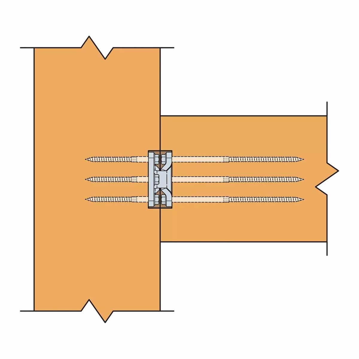 Simpson Strong-Tie CBH2.37X9.75B-KT (2-3/8" x 9-3/4") Concealed Joist-to-Beam Hanger Kit for Mass Timber Connections - 5