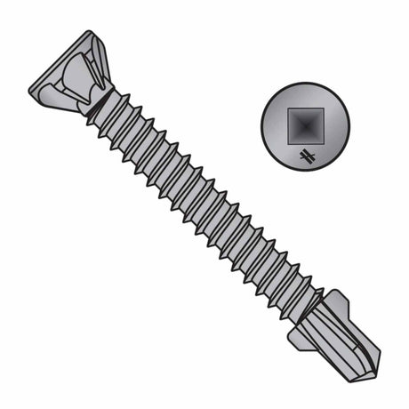 Simpson Strong-Tie CBSDQ158-3K (#8 x 1-5/8") Sheathing-to-CFS Screw Ribbed Flat Head with Quik Guard Coating (3000 Pack)