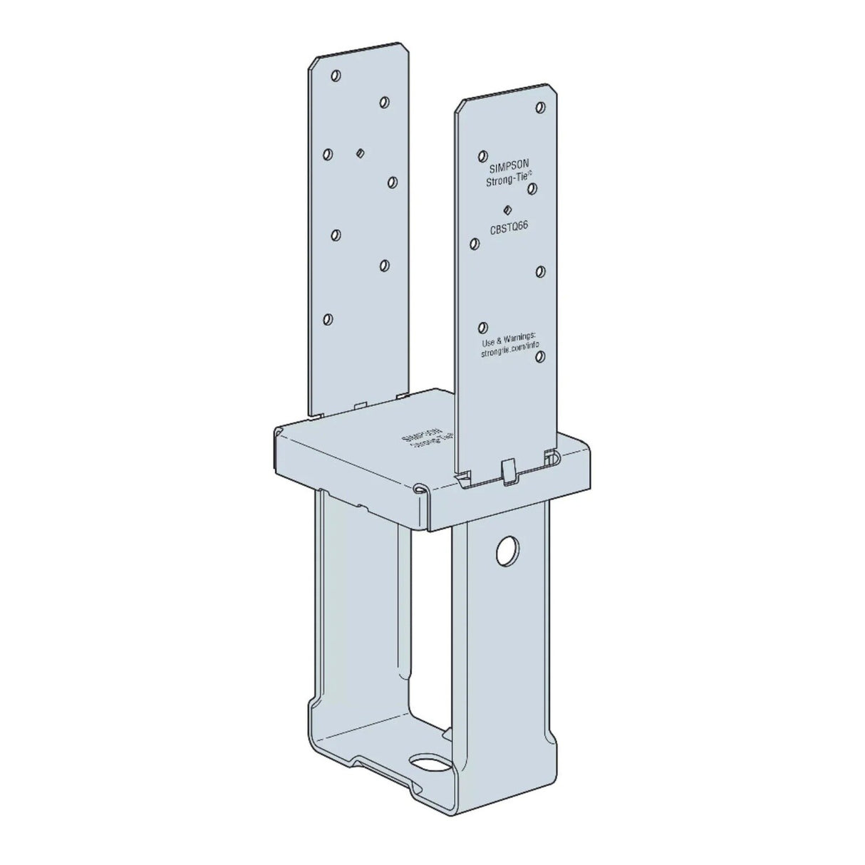 Simpson Strong-Tie CBSTQ66-SDS2HDG (8-3/4") Quick-Install Column Base w/ SDS Screws - Hot Dip Galvanized