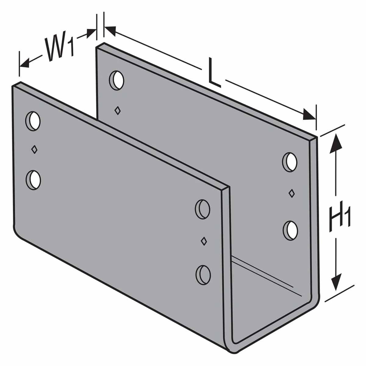 Simpson CCO4 Strong-Tie Column Cap for 4x Beam, 4" Height - Heavy-Duty Steel, Strapless Design - 6