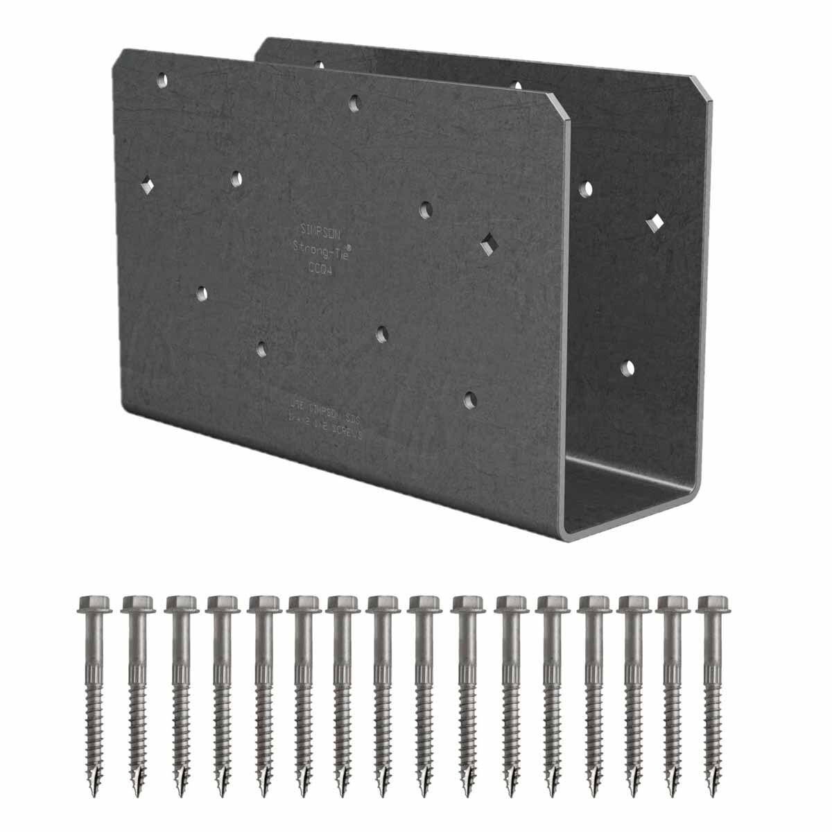 Simpson CCOQ6-SDS2.5 Strong-Tie Column Cap for 6x Beam with SDS Screws - Heavy-Duty Steel, Quick Install - 2