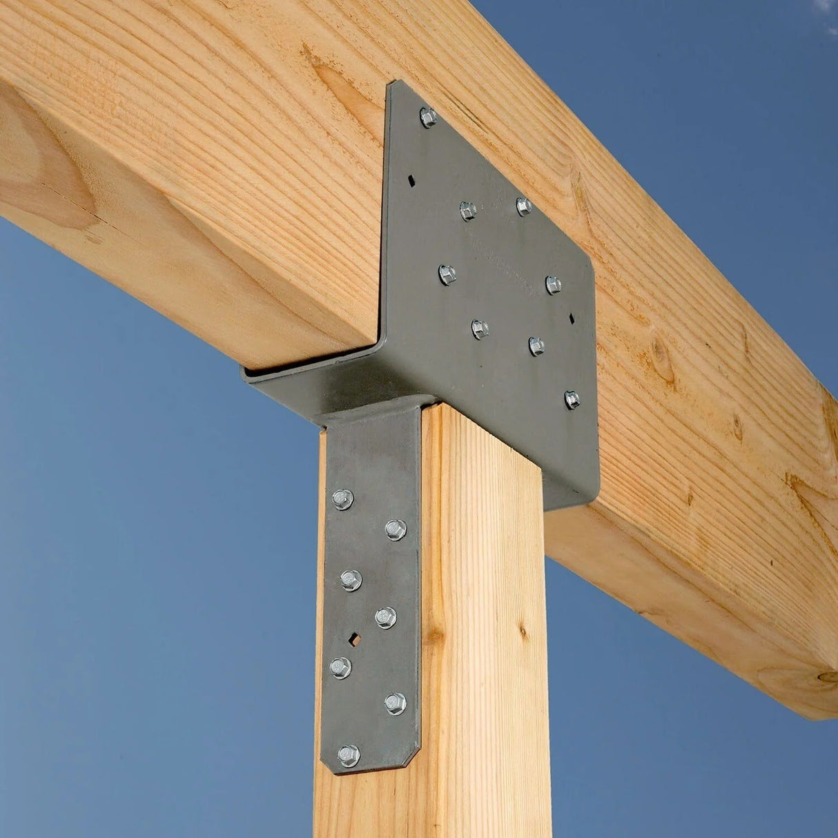 Simpson Strong-Tie CCQ4.62-5.50SDS (Triple-2x Beam, 6x Post) Column Cap with SDS Screws Gray Paint - 4