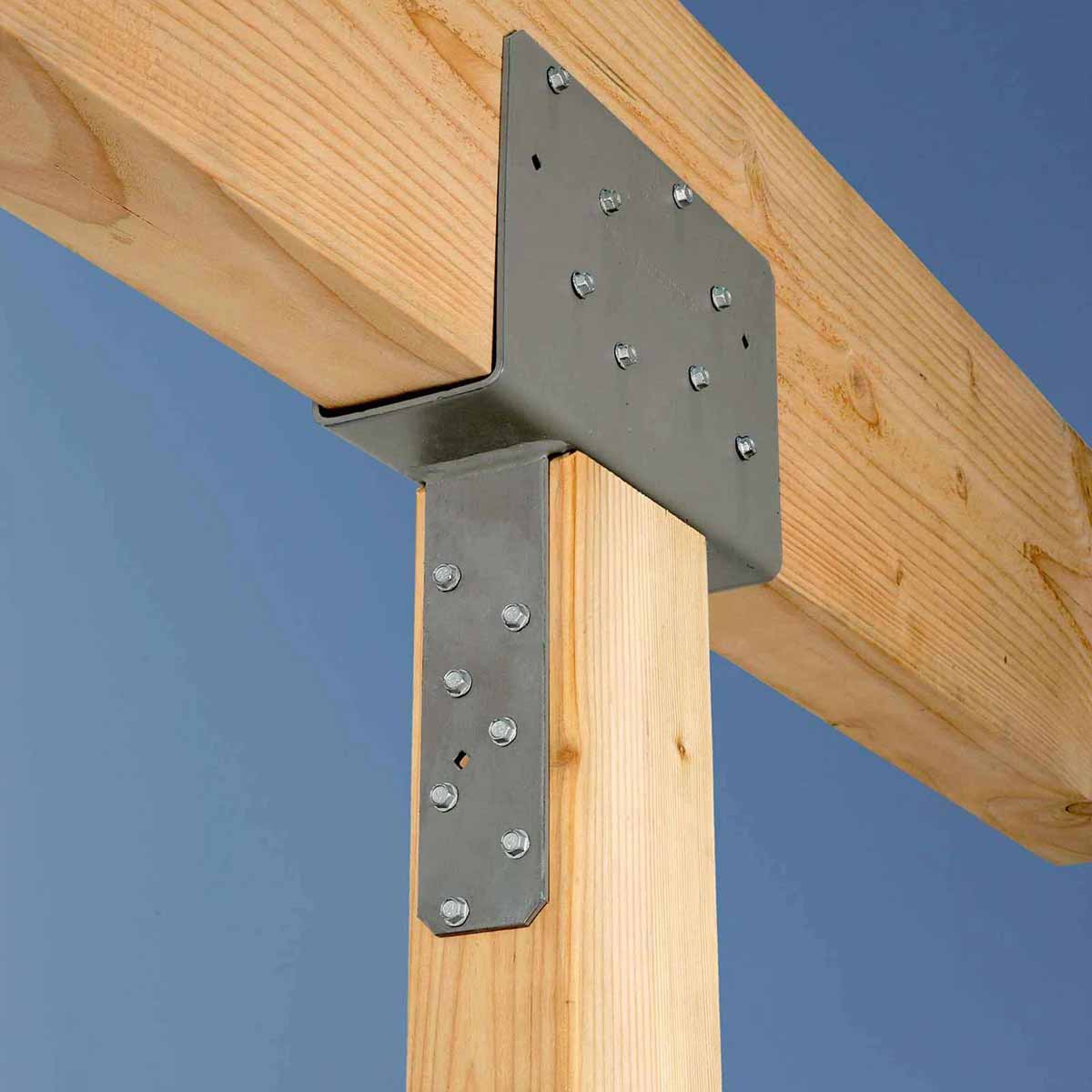 Simpson Strong-Tie CCQ5-6SDS2.5HDG Hot Dip Galvanized Column Cap with SDS Screws for 5x Beam to 6x Post Connection - 2