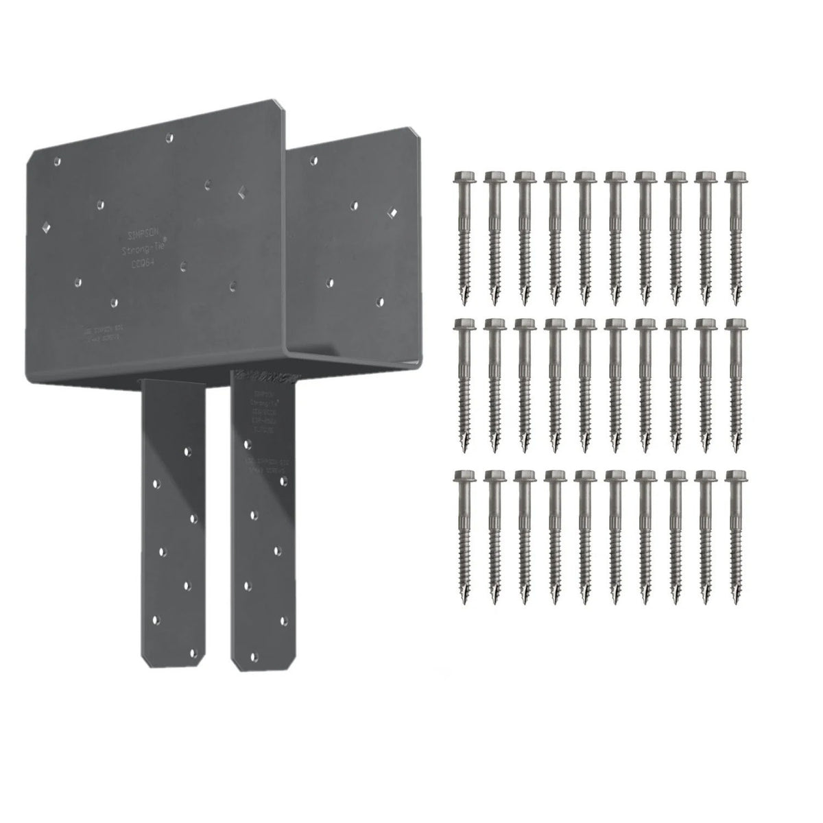 Simpson Strong-Tie CCQ64SDS2.5 (6x Beam, 4x Post) Column Cap with Strong-Drive SDS Screws - 2
