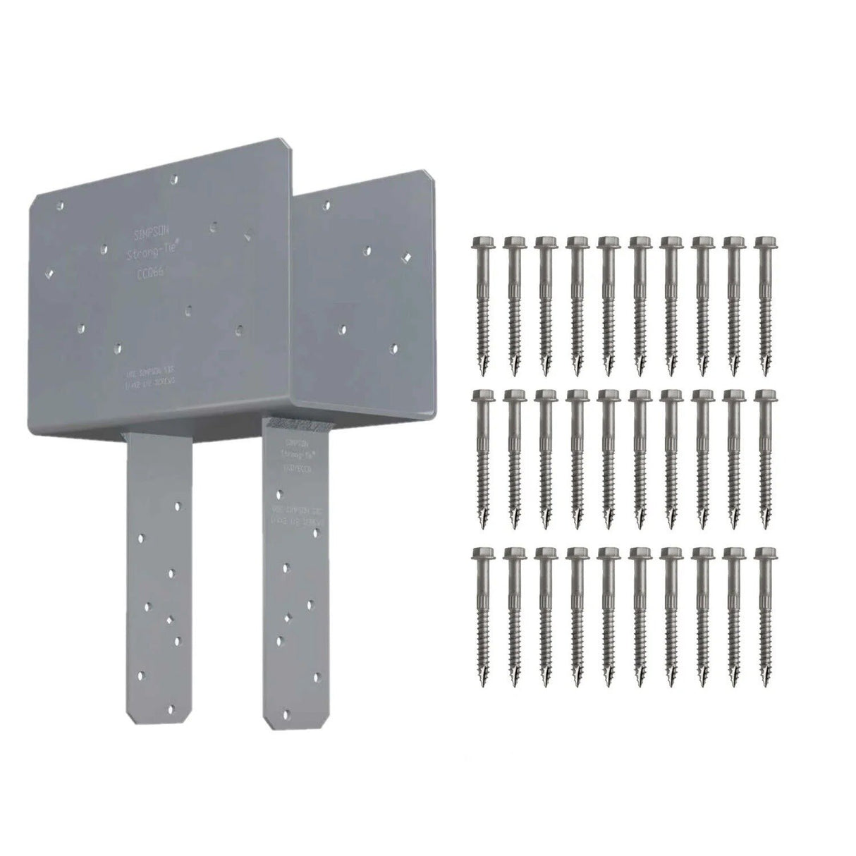 Simpson Strong-Tie CCQ66-SDS2.5HDG (6x Beam, 6x Post) Column Cap with SDS Screws - 2