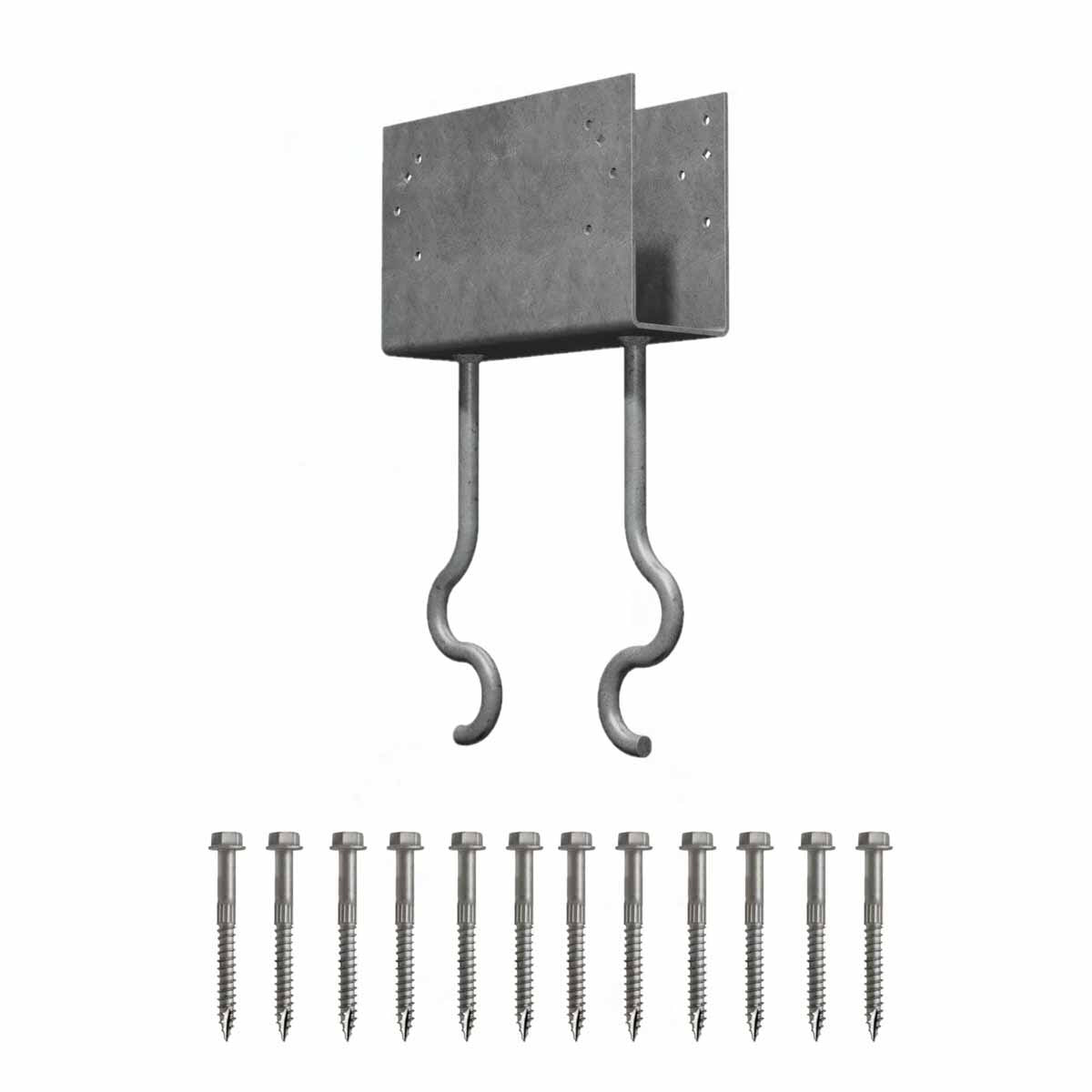 Simpson CCQM5.50-SDS Strong-Tie Column Cap for 5-1/2" Beam with SDS Screws - Secure Column-to-Beam Connection for Concrete Piers - 2