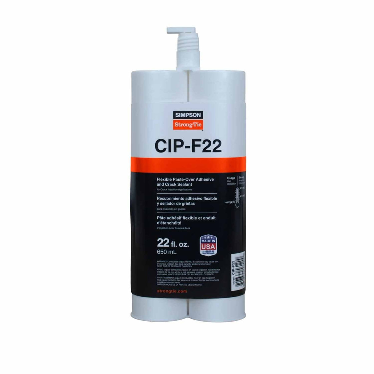 Simpson Strong-Tie CIP-F22 (22 oz.) Flexible Paste-Over Adhesive and Crack Sealant (1 Piece)