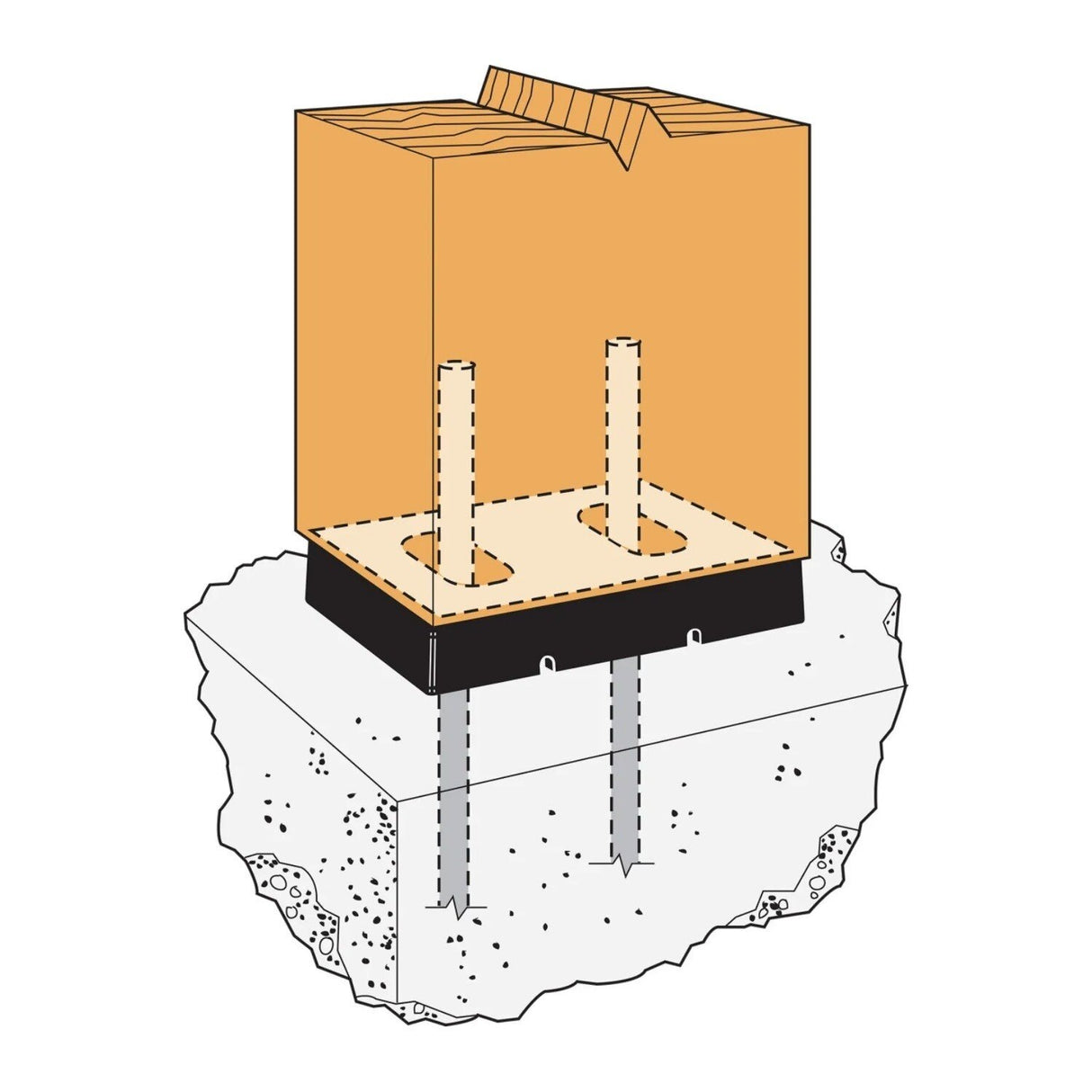 Simpson Strong-Tie CPS46 Composite Plastic Standoff for 4x6 - 3