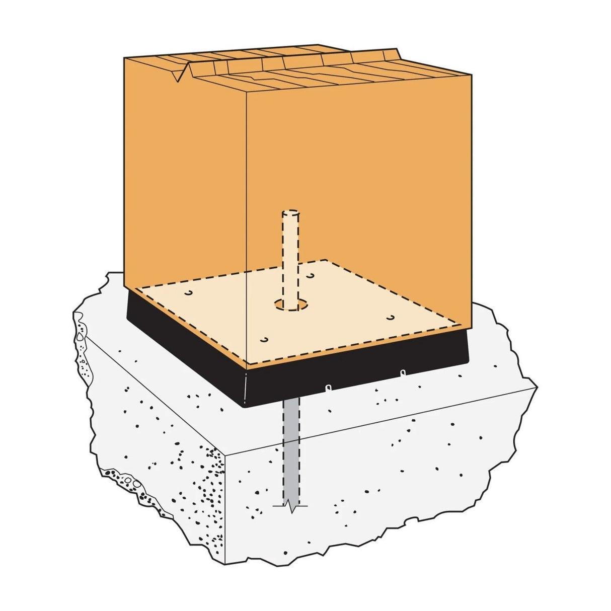 Simpson Strong-Tie CPS7 Composite Plastic Standoff for 8x8 - 3