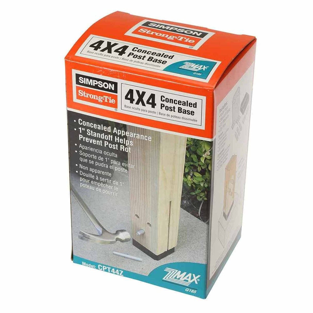Simpson Strong-Tie CPT44Z (4" x 4") ZMAX Galvanized Concealed Post Base for 4x4 Posts - 5