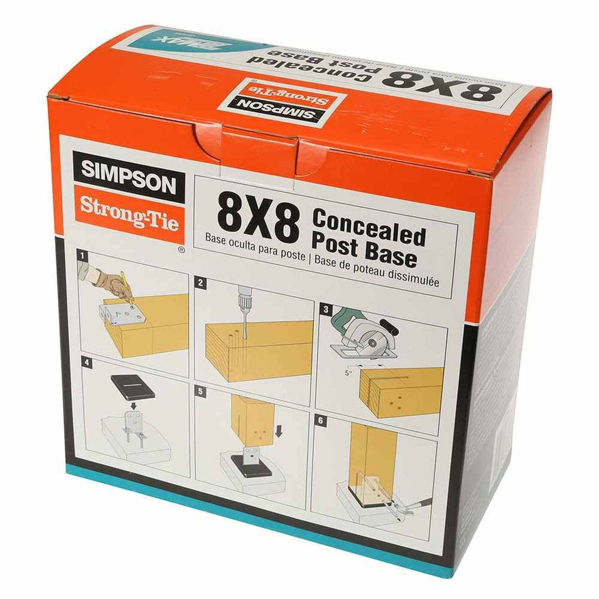 Simpson Strong-Tie CPT88Z (8" x 8") ZMAX Galvanized Concealed Post Base - 5