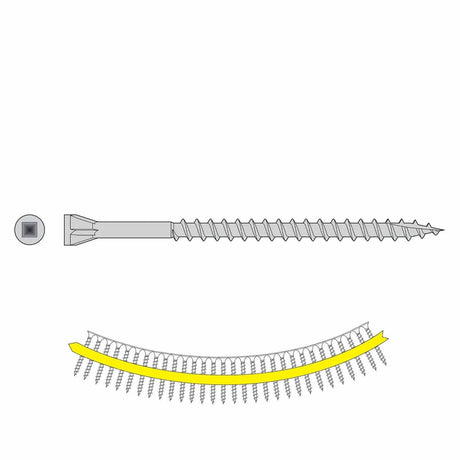 Simpson Strong-Tie DTHQ2S (#8 x 2") Quik Guard Trim-Head Collated Screw  - Type-17 Point (2000 Pack)