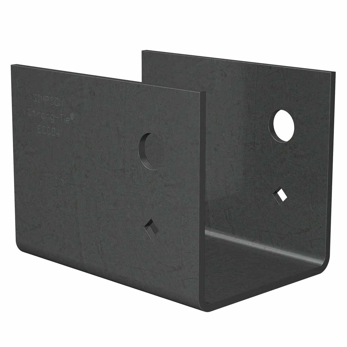 Simpson ECCO4 Strong-Tie End Column Cap Only for 4x - Heavy-Duty Steel Connector for Column-to-Beam Applications