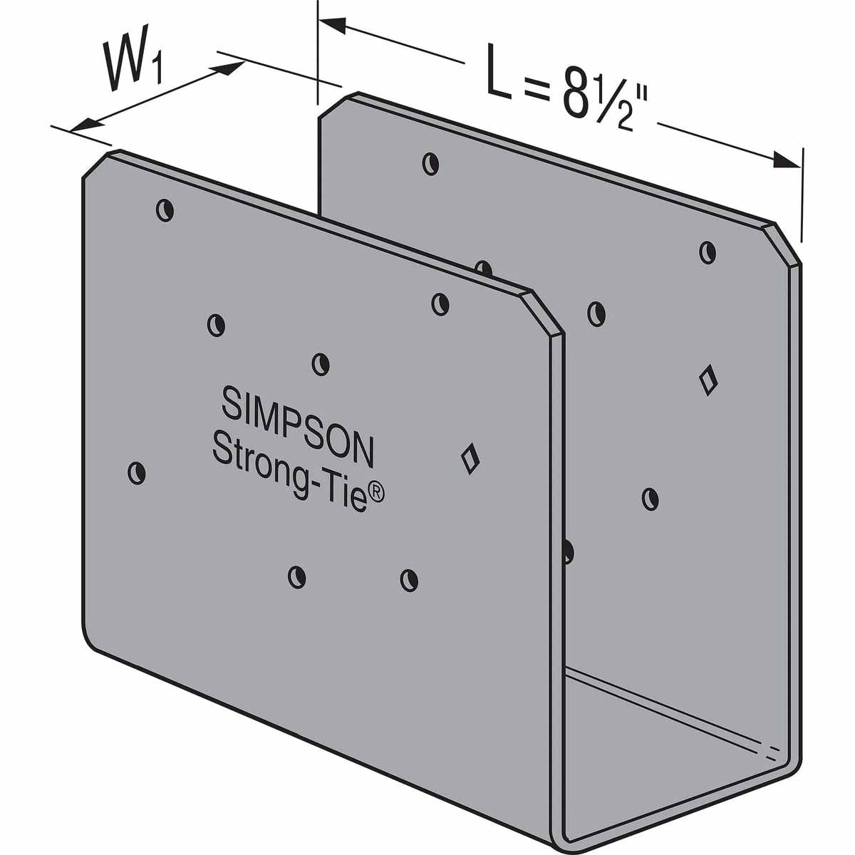 Simpson Strong-Tie ECCOQ6-SDS2.5 End Column Cap for 6x Beam, Quick-Install, Field Weldable
