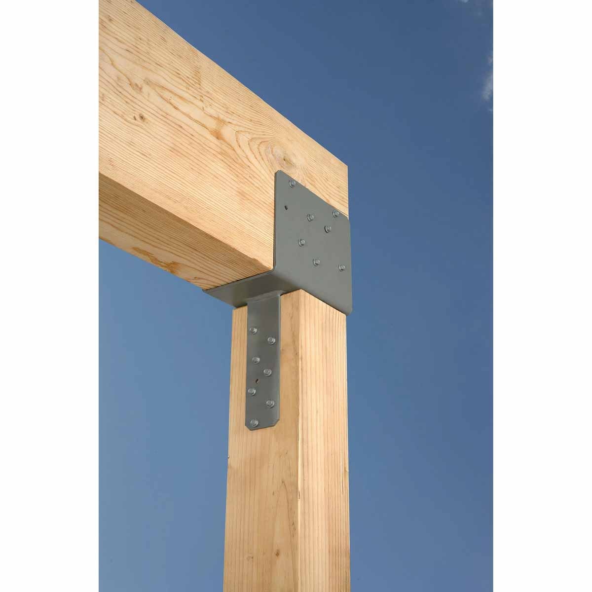 Simpson Strong-Tie ECCQ7.1-8SDS2.5 Quick Install End Column Cap with SDS Screws for 7x Beam and 7-1/2x Post, Gray Paint - 3