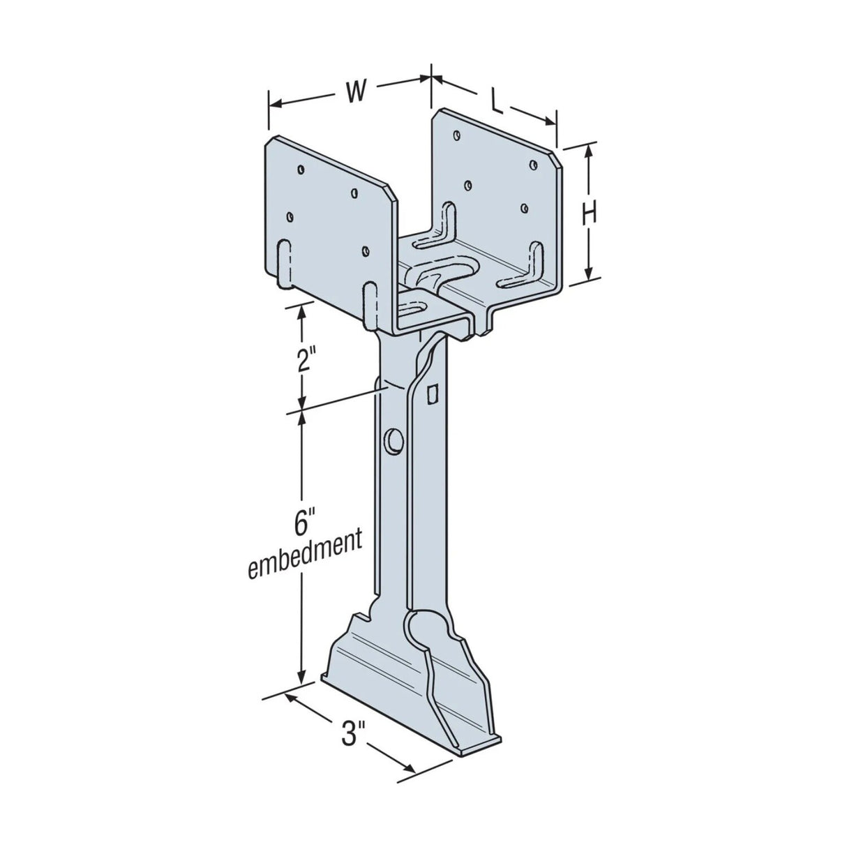 Simpson EPB44A Strong-Tie Elevated Post Base for 4x4 - 2