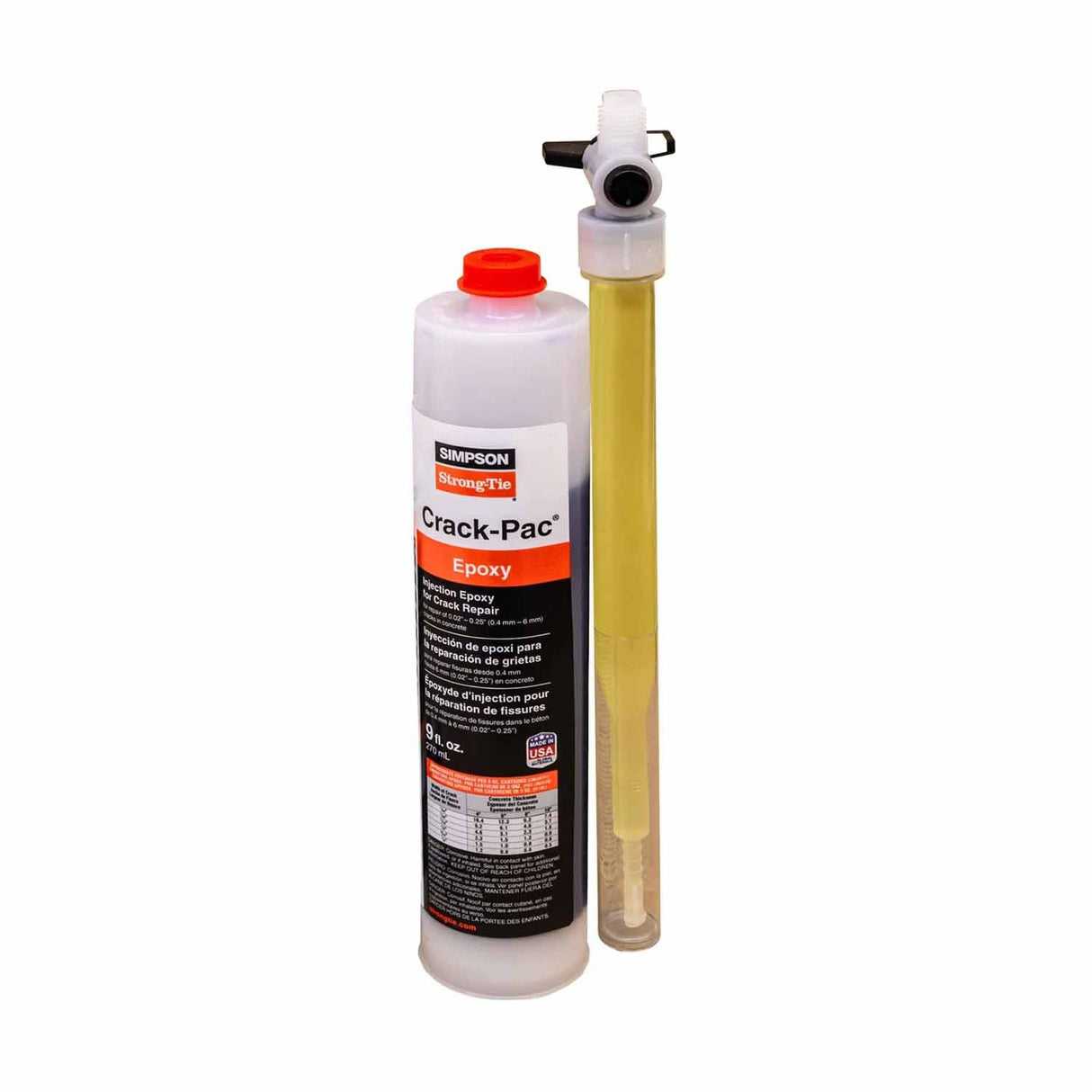 Simpson Strong-Tie ETIPAC2G10 (9 oz.) Crack-Pac Injection Epoxy Single Cartridge (1 Piece)