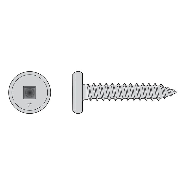 Simpson Strong-Tie F10T100PTM Pancake-Head Screw - 410 Stainless Steel (1000 Pack)