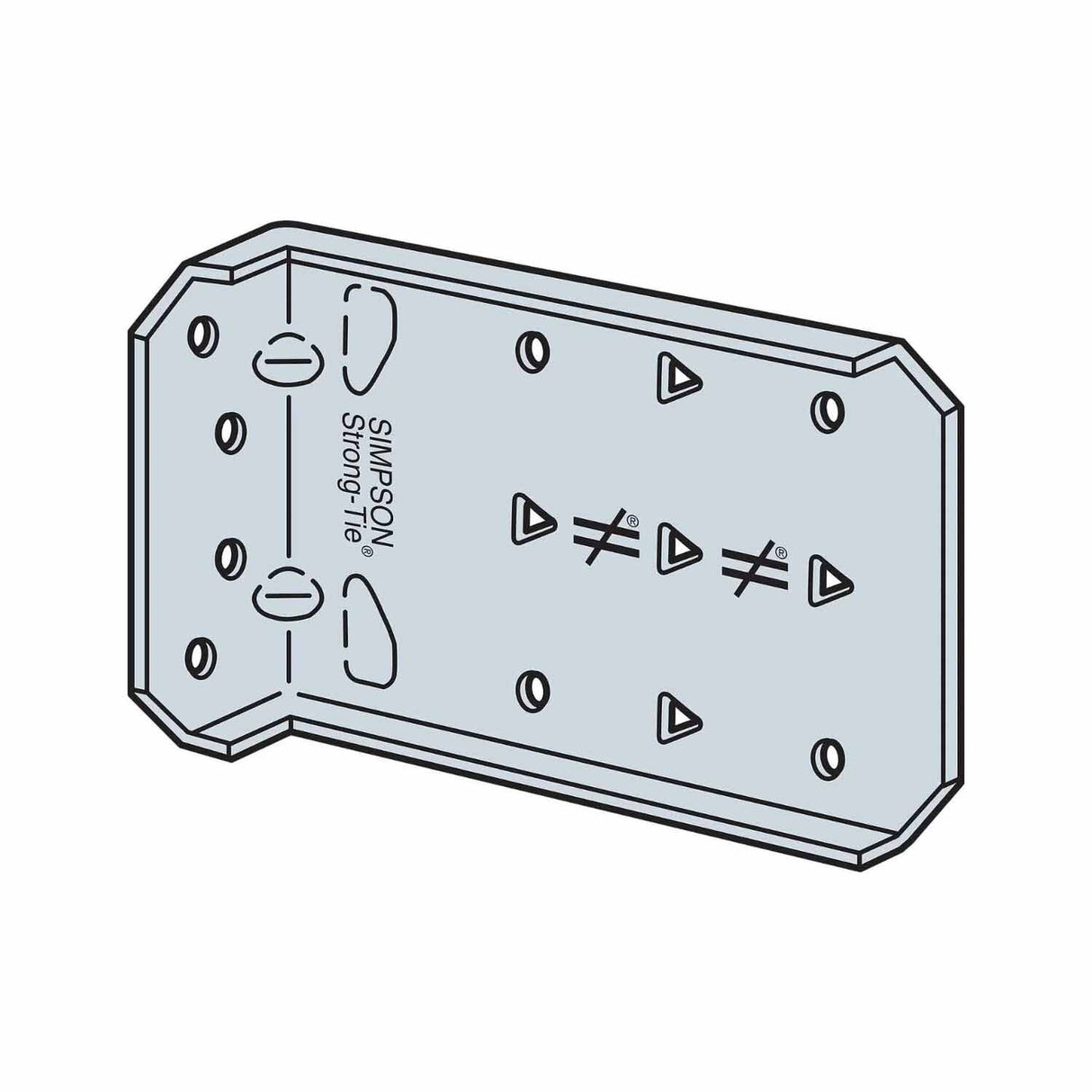 Simpson Strong-Tie FCB45.5-R25 (5-1/2") Bypass Framing Fixed-Clip Connector (25 Pack) - 2