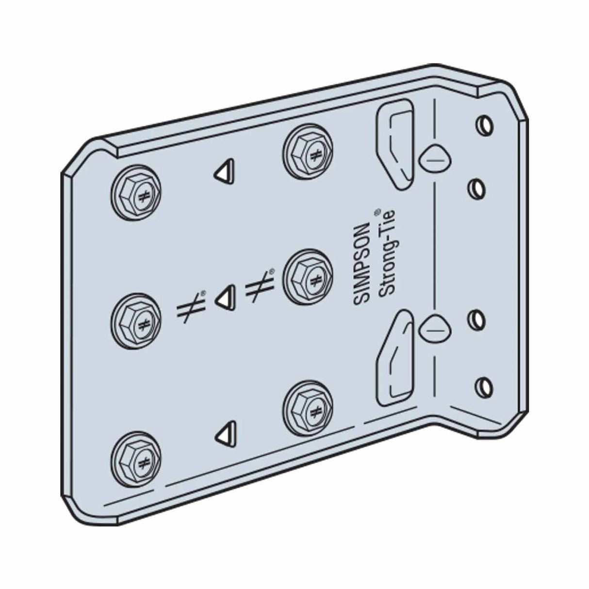 Simpson Strong-Tie FCB45.5-R25 (5-1/2") Bypass Framing Fixed-Clip Connector (25 Pack) - 3