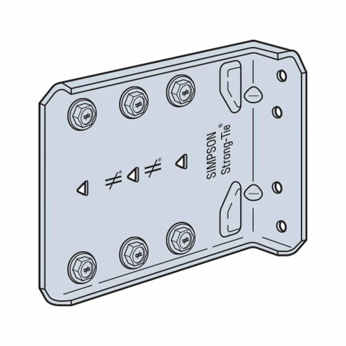 Simpson Strong-Tie FCB45.5-R25 (5-1/2") Bypass Framing Fixed-Clip Connector (25 Pack) - 4