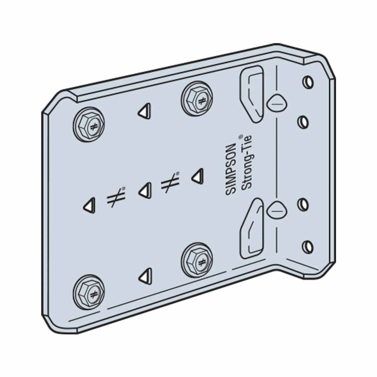 Simpson Strong-Tie FCB45.5-R25 (5-1/2") Bypass Framing Fixed-Clip Connector (25 Pack) - 5