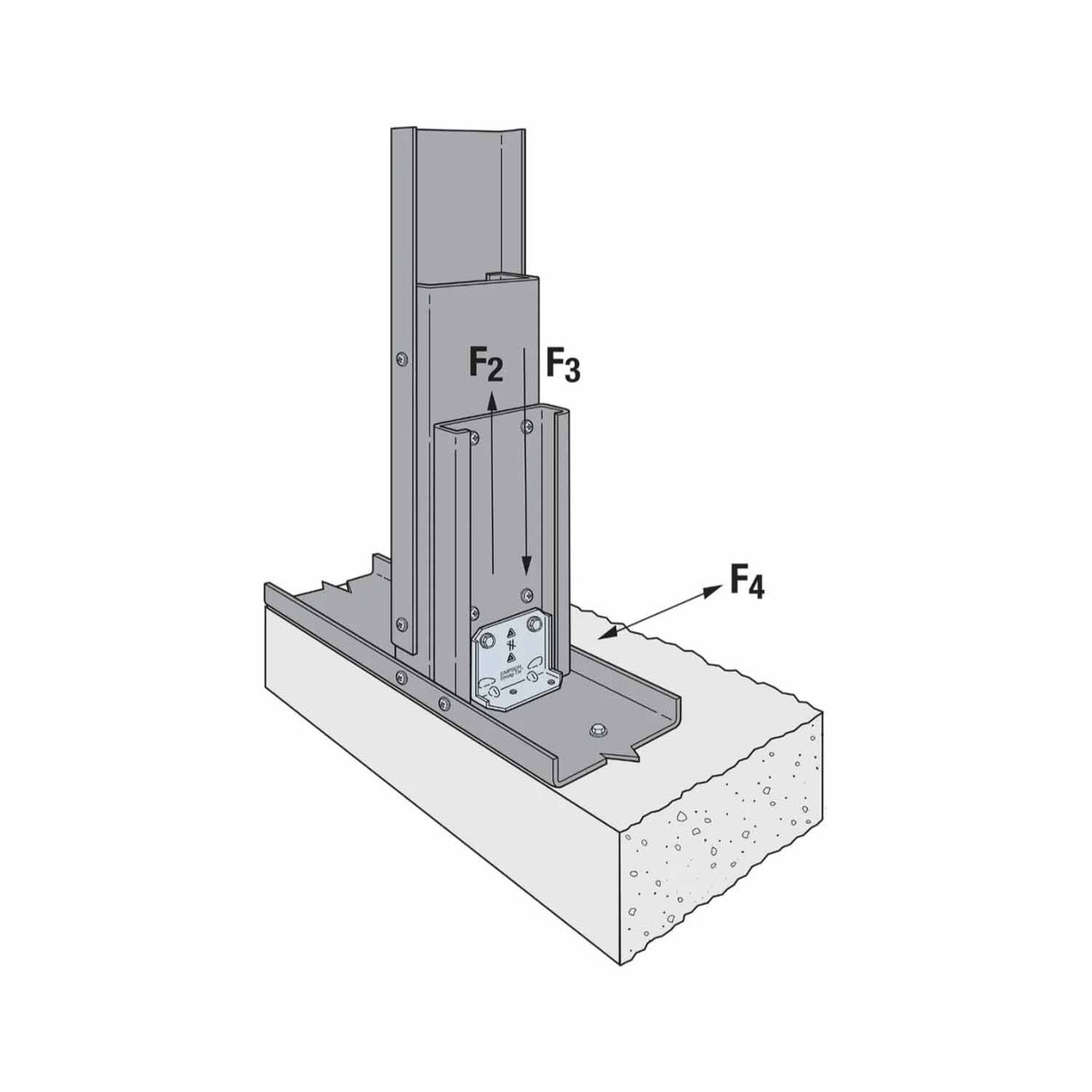 Simpson Strong-Tie FCB45.5-R25 (5-1/2") Bypass Framing Fixed-Clip Connector (25 Pack) - 8