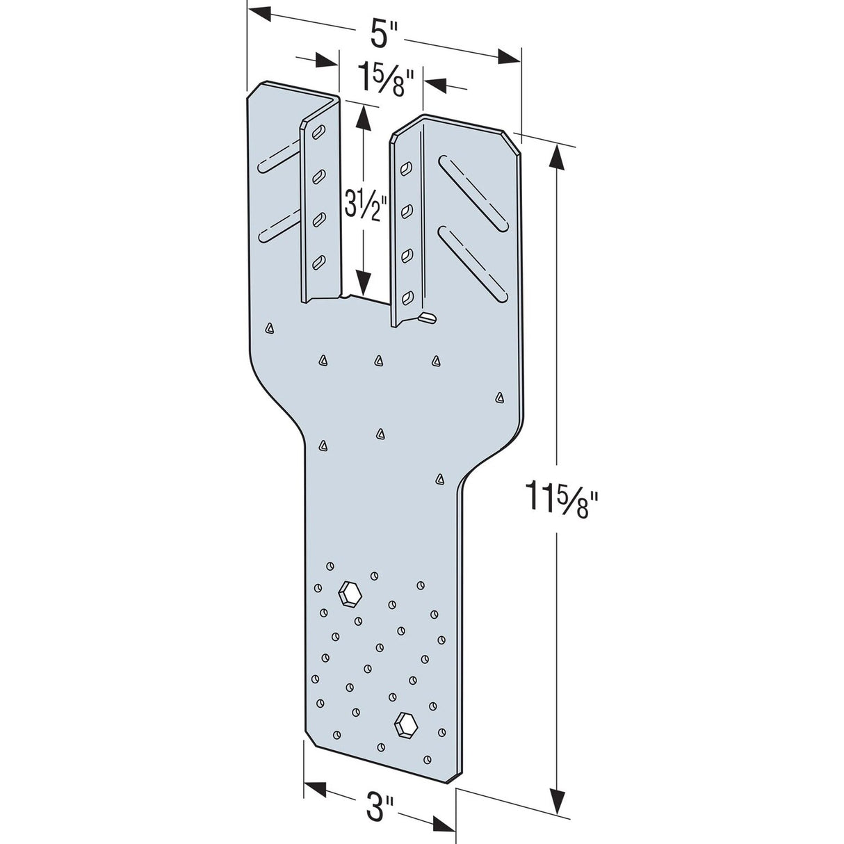 Simpson Strong-Tie H10S (11-5/8" 18-Gauge) Hurricane Tie - G90 Zinc Galvanized - 2