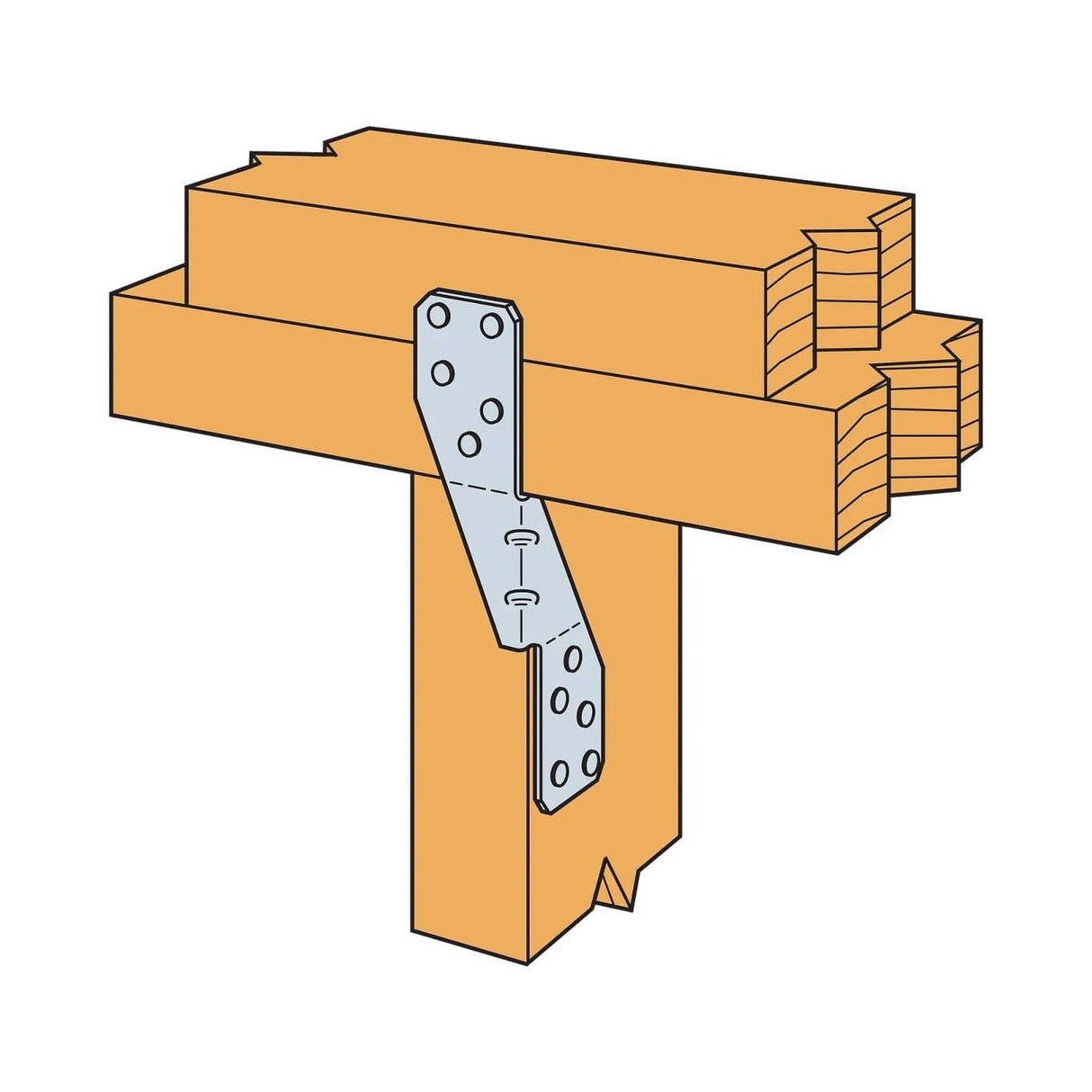 Simpson Strong-Tie H2.5ASS (1-3/8" x 6" 18-Gauge) Hurricane Tie Stainless Steel for Wood Construction - 8