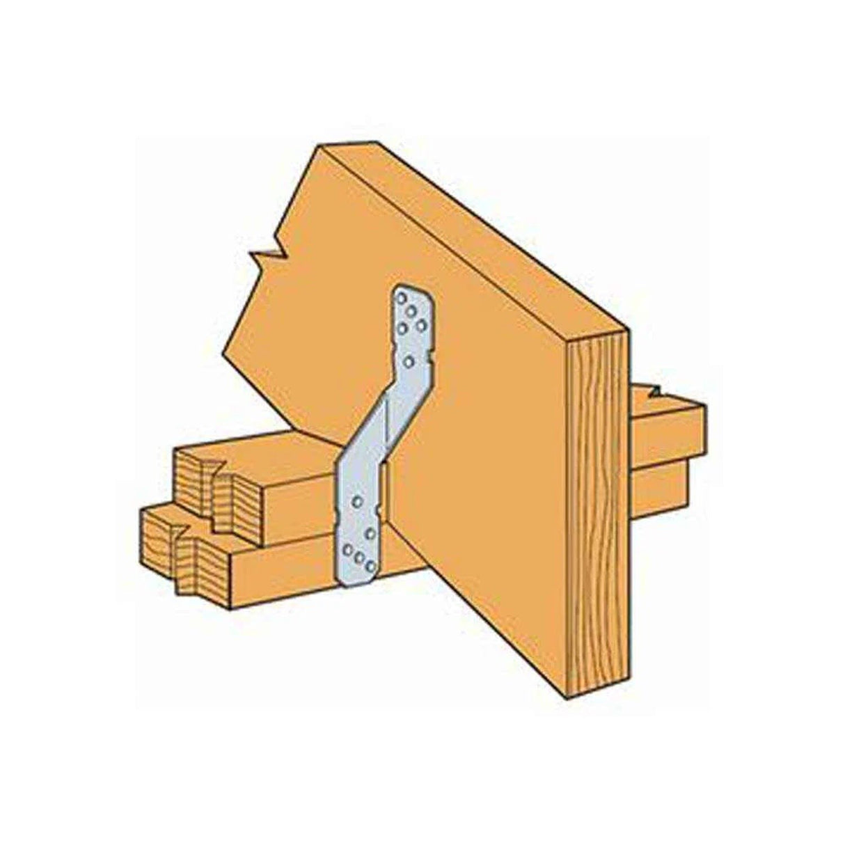 Simpson Strong-Tie H8Z (1-1/4" x 8" 18 Gauge) Hurricane Tie - ZMAX Finish - 4