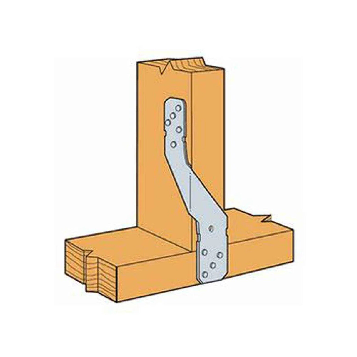 Simpson Strong-Tie H8Z (1-1/4" x 8" 18 Gauge) Hurricane Tie - ZMAX Finish - 5