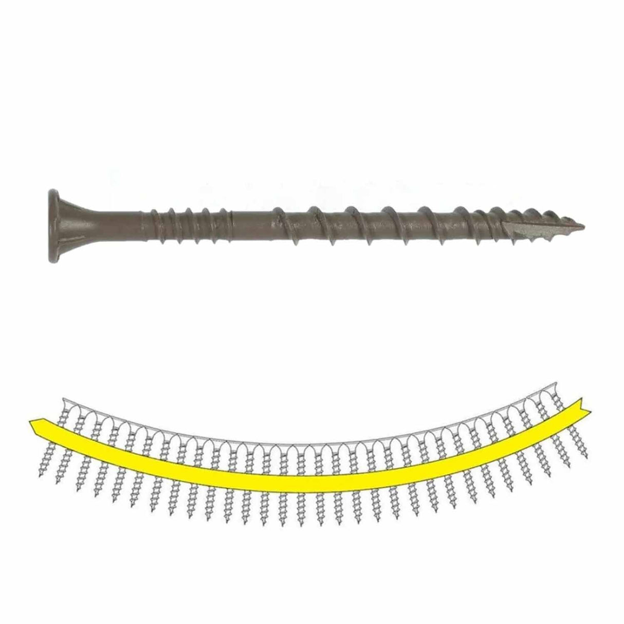 Simpson Strong-Tie HCKDSVT212S Deck-Drive (#10 x 2-1/2") T25 DSV Wood Collated Screw, Tan (500 Pack)