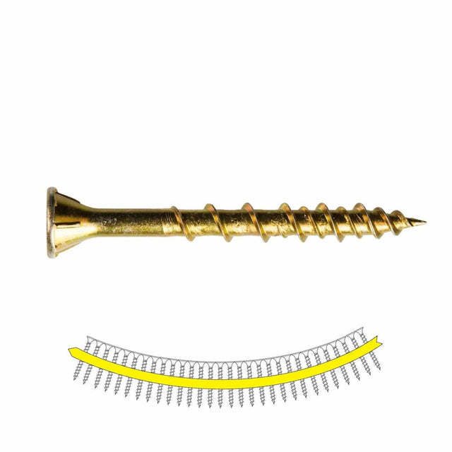 Simpson Strong-Tie HCKWSV134S Strong-Drive (#9 x 1-3/4") T25 Subfloor Collated Screw - Yellow-Zinc (1000 Pack)